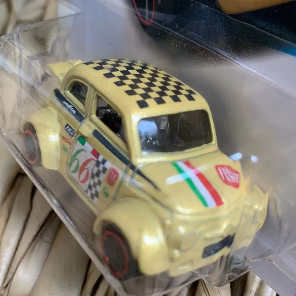 Hot Wheels 1960 Fiat 500D Modificado Hotwheels 1960s Yellow Race Car 2024 🆕